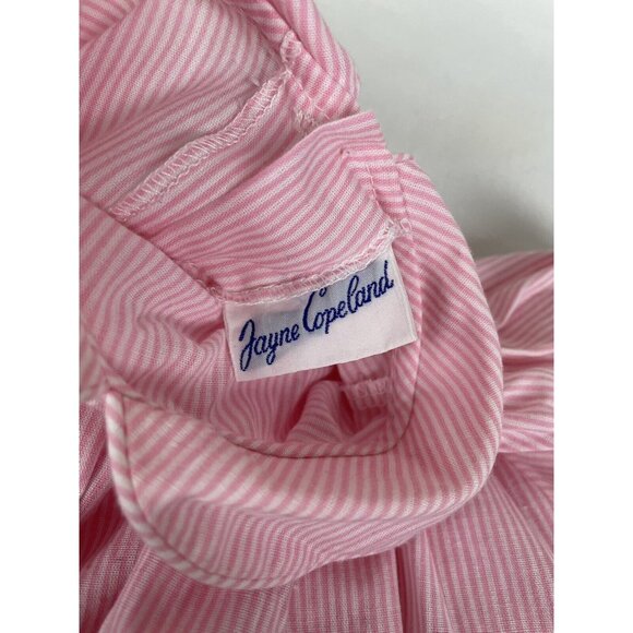 Vintage Jayne Copeland Dress Infant Girls Size 3-9 Months Pink And White Stripes - Picture 7 of 10